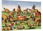 Preparations for a Feast by Jacques (after) Le Moyne
