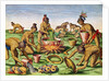 Preparations for a Feast by Jacques (after) Le Moyne