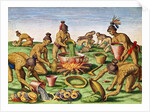 Preparations for a Feast by Jacques (after) Le Moyne