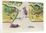 The French Discover Two Other Rivers by Jacques Le Moyne
