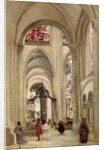 Interior of the Cathedral of St. Etienne, Sens, c.1874 by Jean Baptiste Camille Corot