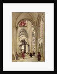 Interior of the Cathedral of St. Etienne, Sens, c.1874 by Jean Baptiste Camille Corot