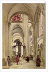 Interior of the Cathedral of St. Etienne, Sens, c.1874 by Jean Baptiste Camille Corot