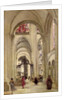 Interior of the Cathedral of St. Etienne, Sens, c.1874 by Jean Baptiste Camille Corot