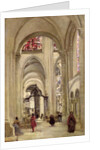 Interior of the Cathedral of St. Etienne, Sens, c.1874 by Jean Baptiste Camille Corot