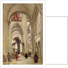 Interior of the Cathedral of St. Etienne, Sens, c.1874 by Jean Baptiste Camille Corot