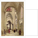 Interior of the Cathedral of St. Etienne, Sens, c.1874 by Jean Baptiste Camille Corot