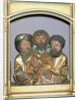 Wooden carvings of St. James the Greater, St. Simon and St. Thaddeus by Nikolaus Hagenauer