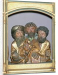 Wooden carvings of St. James the Greater, St. Simon and St. Thaddeus by Nikolaus Hagenauer