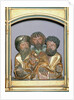 Wooden carvings of St. James the Greater, St. Simon and St. Thaddeus by Nikolaus Hagenauer