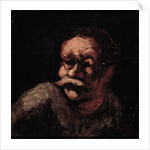 Head of a man by Honore Daumier