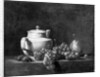 White Teapot with Two Chestnuts, White Grapes and a Pear by Jean-Baptiste Simeon Chardin