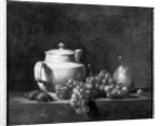 White Teapot with Two Chestnuts, White Grapes and a Pear by Jean-Baptiste Simeon Chardin