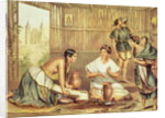 Indians Preparing Tortillas by Julio Michaud (after)