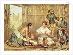 Indians Preparing Tortillas by Julio Michaud (after)
