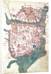Plan of Constantinople, 16th century by Italian School