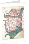 Plan of Constantinople, 16th century by Italian School