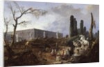 Tree Felling in the Garden of Versailles around the Baths of Apollo, 1775-77 by Hubert Robert