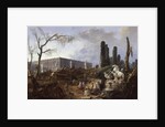 Tree Felling in the Garden of Versailles around the Baths of Apollo, 1775-77 by Hubert Robert