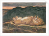 Lion Resting on his Back by Antoine Louis Barye