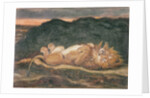 Lion Resting on his Back by Antoine Louis Barye