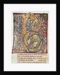 Ms 3 fol.255 Historiated initial 'B' depicting King David by French School