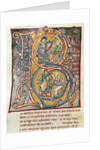 Ms 3 fol.255 Historiated initial 'B' depicting King David by French School