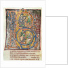 Ms 3 fol.255 Historiated initial 'B' depicting King David by French School