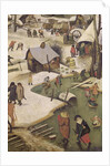 The Census at Bethlehem, detail of children playing on the frozen river by Pieter the Elder Bruegel
