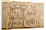 Slab decorated with carriages and mythical birds, Han Dynasty by School Chinese