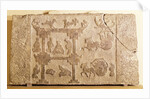 Slab decorated with carriages and mythical birds, Han Dynasty by School Chinese