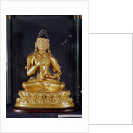 Adibuddha Vajrasattva seated in meditation, 15th-16th century by School Tibetan