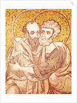 SS. Peter and Paul Embracing by Byzantine School