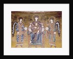 The Virgin and Child enthroned between two angels by Byzantine School
