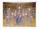 The Virgin and Child enthroned between two angels by Byzantine School
