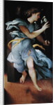 The Archangel Gabriel, left hand panel from the Annunciation by Lorenzo Lotto
