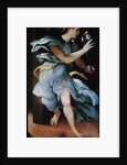 The Archangel Gabriel, left hand panel from the Annunciation by Lorenzo Lotto