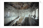 Grand Staircase with frescoed vault, Wurzburg Residence, Germany, by architect Johann Balthasar Neumann, built 1719-44 by Balthasar Neumann