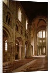 View of the nave from the choir, 1020-1135 by School French