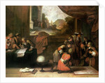 Interior of a Room with Geographers and Mathematicians, c.1680-90 by French School