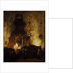 Interior of a German Synagogue in the Hague, 1875-80 by Johannes Bosboom