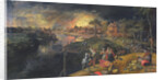 Scene of a War with a Fire, 1569 by Gillis Mostaert