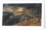 Scene of a War with a Fire, 1569 by Gillis Mostaert