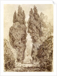Large Cypresses at the Villa d'Este by Jean-Honore Fragonard
