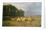 Flock of Sheep in a Landscape by Charles Emile Jacque