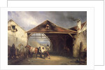 A Farrier shoeing a Horse by Francois-Emile de Lansac