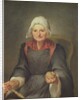 An Old Woman Spinning by French School