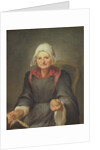 An Old Woman Spinning by French School