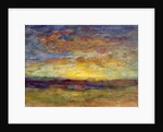 Landscape with Setting Sun, 19th century by Auguste Francois Ravier