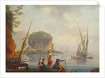 Seascape by Charles Francois Lacroix de Marseille